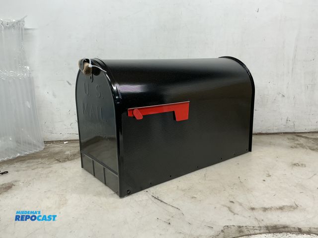 Lot 2-92077 - Architectural Stanley XL black galvanized steel post mount mailbox