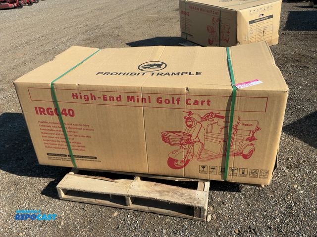 Lot 2-20123 - New SDLANCH IRGC40 3-Wheel Mini Electric Golf Cart / Scooter, 60 Volt, 600 Watt Motor, Three Speed, ...