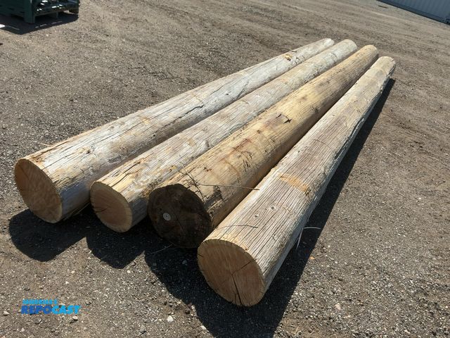 Lot 2-43837 - (4) Approx. 20’ Long Telephone Poles, approx. 12-17” diameter range
