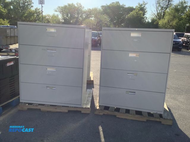 Lot 2-75157 - lot of (3) Horizontal file cabinets, (1) 36x19x52 (2) 42x19x53, good used condition