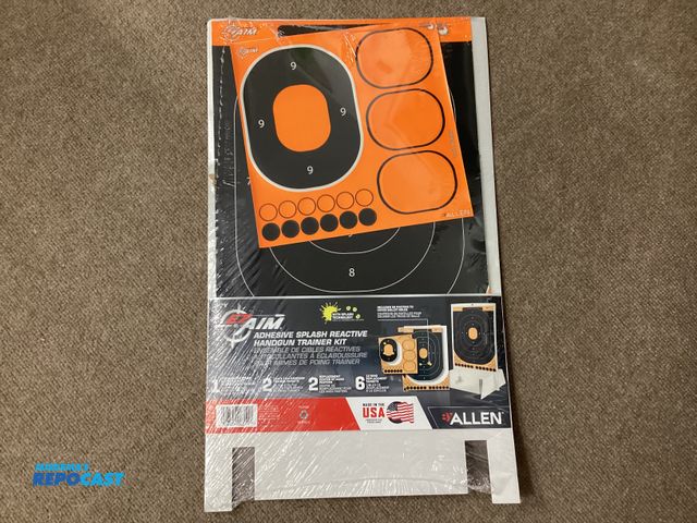 Lot 2-36634 - New EZ AIM by ALLEN Adhesive splash reactive handgun trainer kit. With splash technology, one corrug...