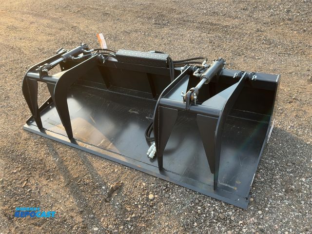 Lot 2-44055 - New JCT 84” Grapple Bucket Skid Steer Attachment, Universal Quick Attach, two hydraulic grapple arms...
