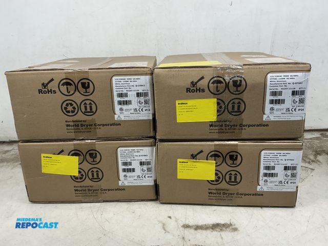Lot 2-60533 - HEPA Q-974A2 LOT OF (4) WORLD HAND DRYERS NEW IN BOX HEPA, BACKUP GENERATOR CUMMINS MODEL# 80GGHC SE...