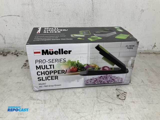 Lot 2-99010 - Mueller proseries multi chopper/slicer model MC-780 Gray/Green