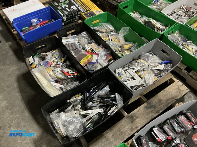 Lot 2-74976 - Lot of Eazypower screwdriver handles, white zip ties, grinding and sanding replacement discs, Drum s...