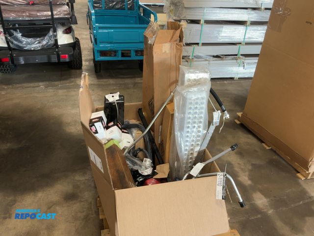Lot 2-11110 - Skid of Assorted New Semi Truck Parts, includes brackets, hardware, steps, harnesses, filters, and m...