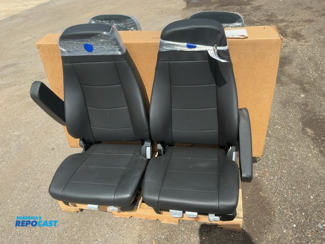 Lot 2-11606 - Lot of (2) New Takeout 2022-25 Freightliner M2/S2 Black Vinyl Seats without Isri AirRide Bases, each...