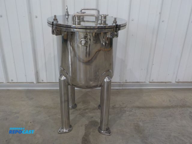 Lot 2-34221 - Pressure Pot; The pot is stainless steel and approximately a 20 gallon capacity, 2’ tall and 2’ diam...