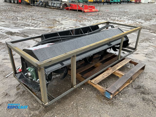 Lot 2-44563 - New Mower King ECSSTR072 Rototiller Skid Steer Attachment, Quick Attach Hydraulic Powered