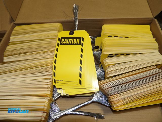 Lot 2-53077 - lot of (6000) Caution tags - 3-1/8 x 6-1/4" (6) boxes w/ (1000) each - #1HAB5