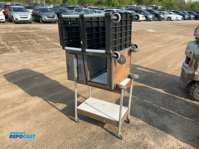 Lot 2-18312 - (3) Assorted Shelved Carts on Swivel Casters