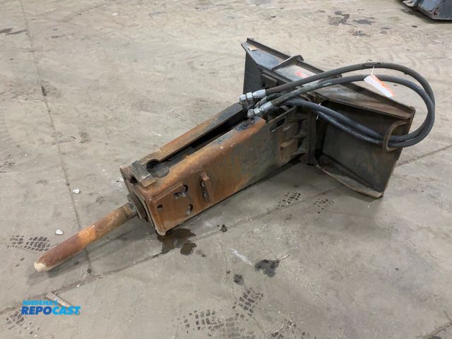 Lot 2-42417 - Used Hydraulic Hammer Breaker Skid Steer Attachment, Universal Quick Attach, Has Hydraulic Hoses wit...