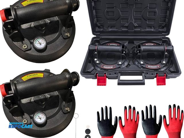 Lot 2-33739 - KVNTOOLS New 200mm Labor-Saving Arm Jacks &amp; Heavy Pump Suction Cups (2 pack)