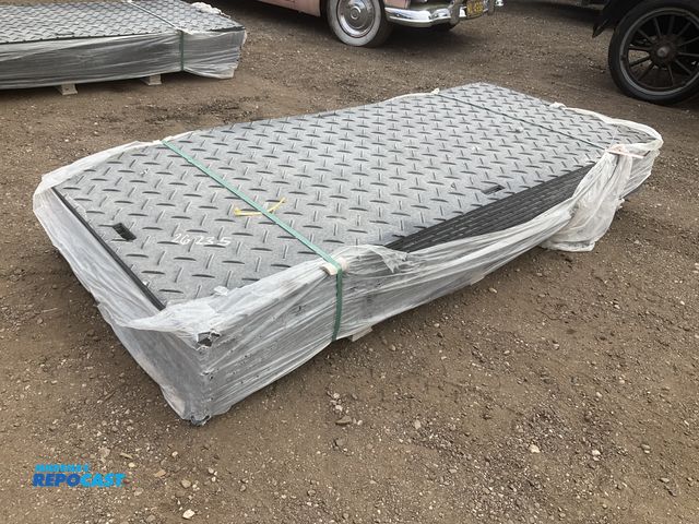 Lot 2-43425 - (15) unused Ground Protection Mats, Approx. 41-3/4”wide x 94-1/2” long x1/2” thick, diamond plate tr...