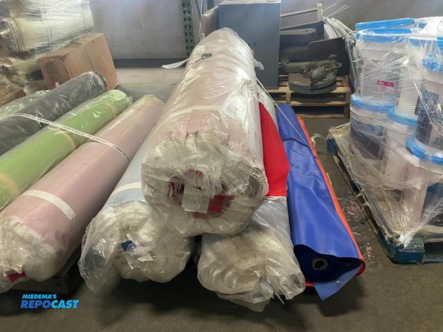 Lot 2-34730 - Skid lot of various rolls of fabric