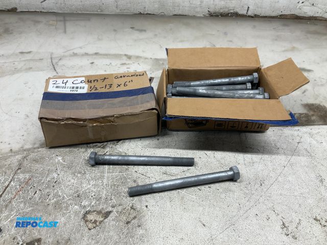 Lot 2-62910 - 2 boxes of 24 count each (48 total) 1/2-13x6" galvanized hex bolts