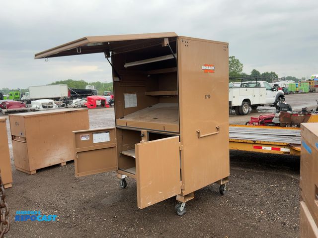 Lot 2-44746 - Used Knaack Model 119-01 Portable Field Station Job Box, Two Swing Doors, Top Door Flips Open, has s...