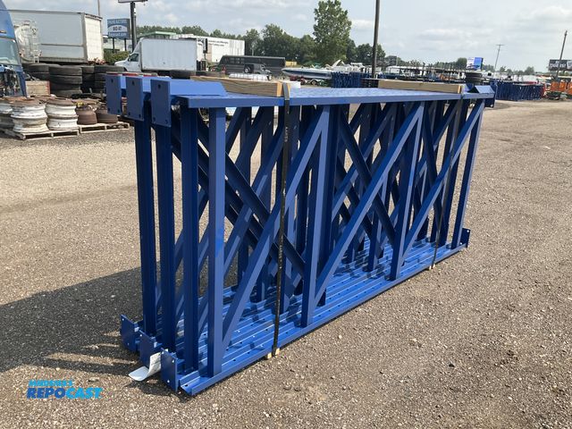Lot 2-30598 - (7) New Unarco 54"x10' Tall Steel Heavy Duty Structural Pallet Racking Uprights, bolt together style...