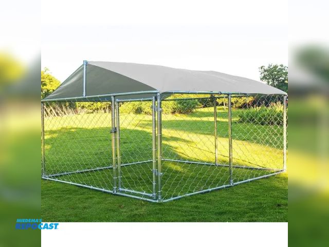 Lot 2-69634 - Mulinsonply heavy duty metal 90”x90”x65” outdoor dog kennel