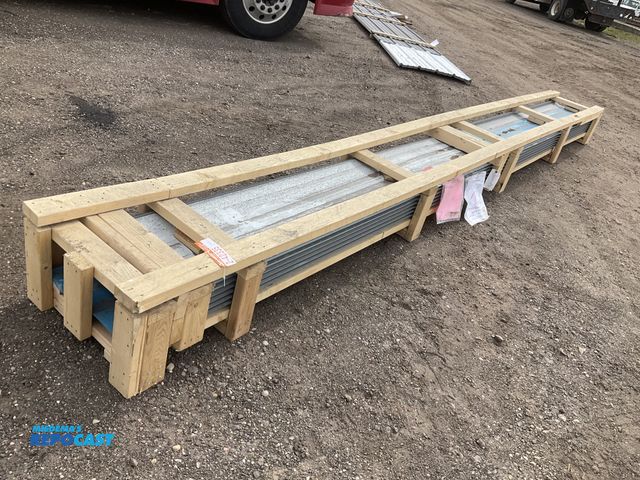 Lot 2-42335 - 212.333 Linear Feet of 16” Everloc Cityscape 24 ga metal NS-100 striated roofing panels, one panel i...