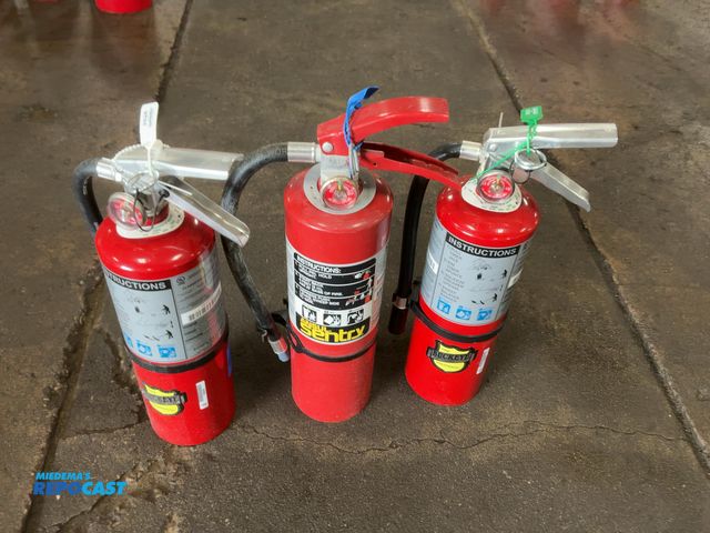 Lot 2-22404 - (3) Assorted 5lb Fire Extinguishers, all have outdated inspections