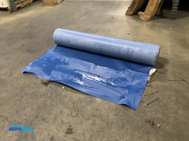 Lot 2-24360 - Roll of marine vinyl blue fabric #1026188