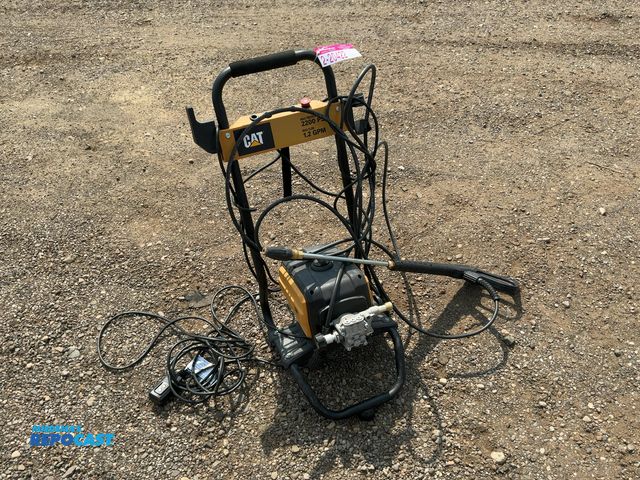 Lot 2-20422 - Caterpillar 2200 PSI Electric Pressure Washer, 1.2 GPM, has hose with wand, wheels broke off/missing...