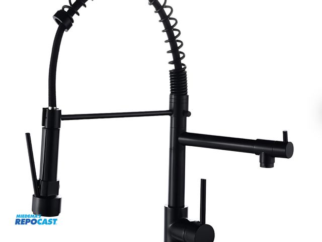 Lot 2-74263 - black farmhouse kitchen faucet with pot filler