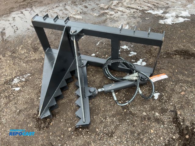 Lot 2-42375 - New JCT Tree / Post Puller Skid Steer Attachment, Universal Quick Attach, Has Hydraulic Hoses with Q...
