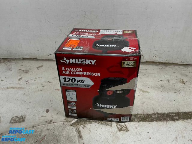 Lot 2-60502 - Husky 3 Gallon Air Compressor, 120psi, 1/3Hp