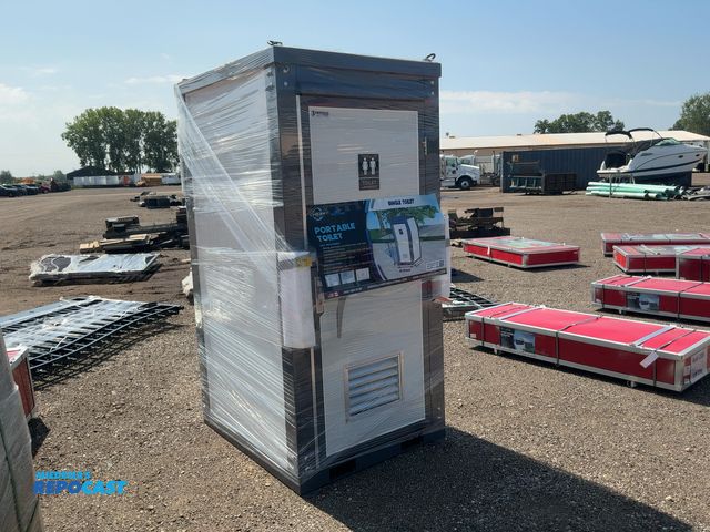 Lot 2-40952 - New Chery Industrial Bastone Portable Toilet, 43.7”x52.36”x92.52” tall, Single Toilet, Sink, Fan, In...