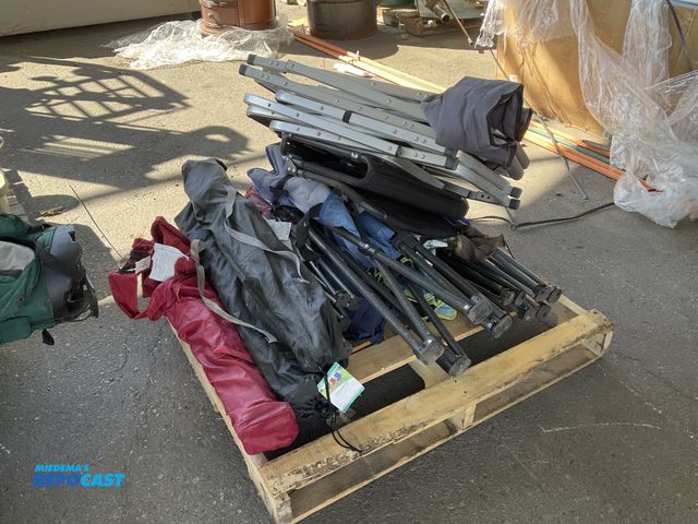 Lot 2-55540 - Skid lot of many assorted used bag chairs and camp chairs. All proceeds go to Helen Devon’s Children...