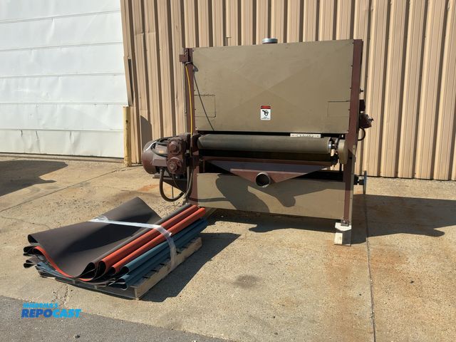 Lot 2-33038 - Ramco Model 52T-75 Wide Belt Sander, S/N: 3201, 52” Wide Sanding Belt, Conveyor Belt, 40hp Main Moto...