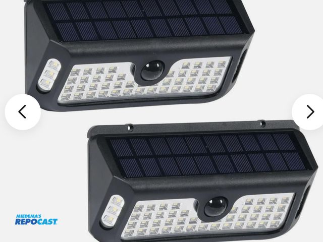 Lot 2-92882 - New New 2 pack of  Westinghouse Black Indoor/Outdoor Intelligent Solar LED Motion Activated Wall lig...