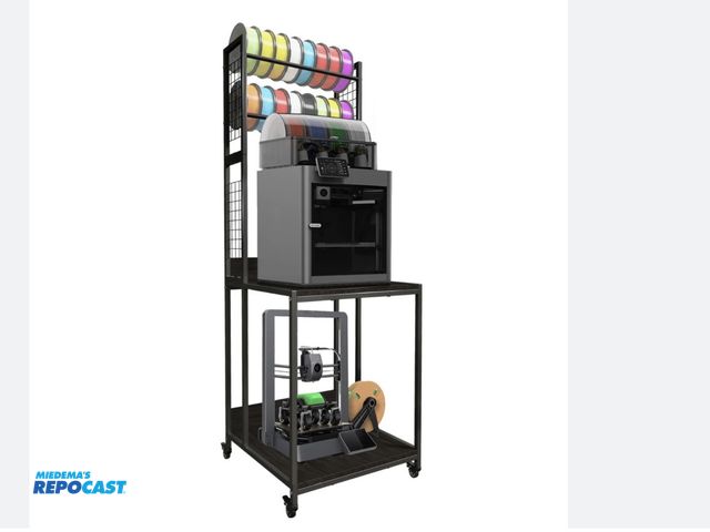 Lot 2-79925 - ARTINRACK 3D Printer Rolling Cari with Filament Storage, Removable Storage Baskets for 3d Printer Ac...
