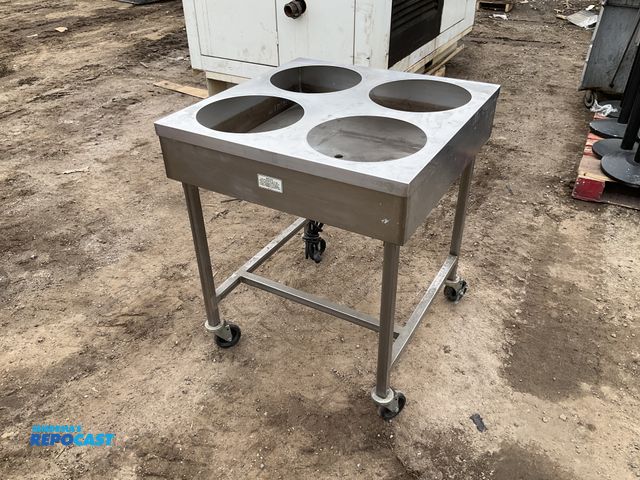 Lot 2-92094 - Belshaw  Stainless Steel Heat and ice rollable storage racking unit