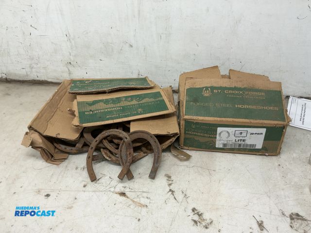 Lot 2-67973 - Lot of (2) boxes of forged steel horse shoes