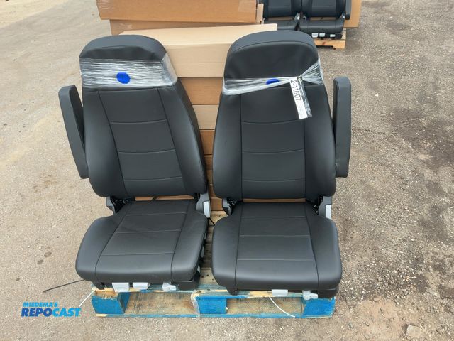 Lot 2-11607 - Lot of (2) New Takeout 2022-25 Freightliner M2/S2 Black Vinyl Seats without Isri AirRide Bases, each...