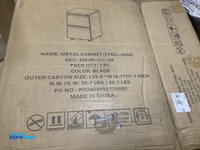 Lot 2-91001 - Other Black metal cabinet. SKU: ZMJM-CC-2B