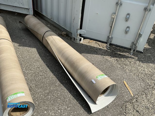 Lot 2-64509 - Roll of vinyl flooring, 8’ wide, unknown length.