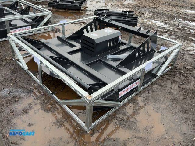 Lot 2-42243 - New JCT 72” Brush Mower Skid Steer Attachment, hydraulic driven with hoses and quick coupler fitting...