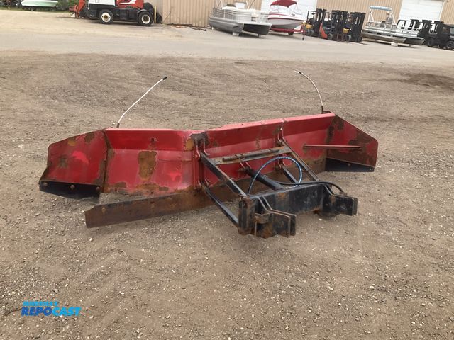 Lot 2-43419 - B &amp; B Quick Hitch 8’ backblade for parts or repair, right side is heavily bent/damaged, has hydr...