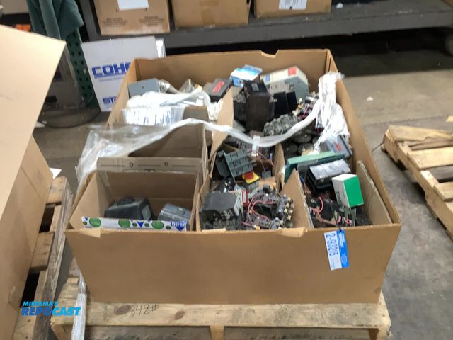 Lot 2-93215 - Lot of various items including misc electrical transformers, contactors, motor starters, motors, rel...