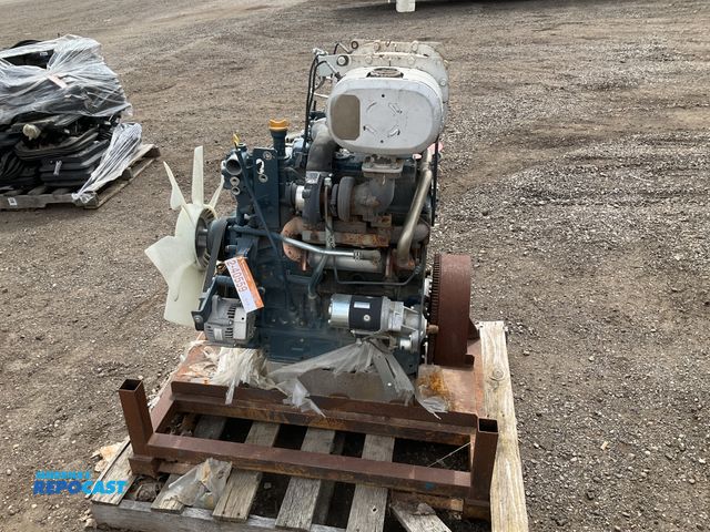 Lot 2-40559 - 2015 Kubota 3.8L turbo diesel engine model V3800-CR-T-EF09, mounted on a steel stand, running condit...
