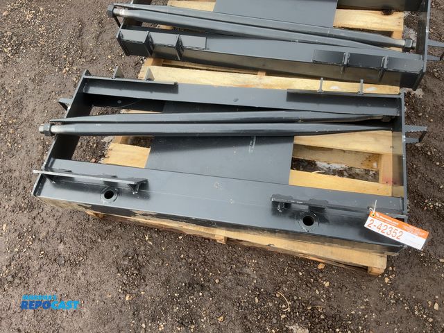 Lot 2-42352 - New JCT Bale Spear Skid Steer Attachment, Universal Quick Attach, Has Two Spears that Stick Out Appr...