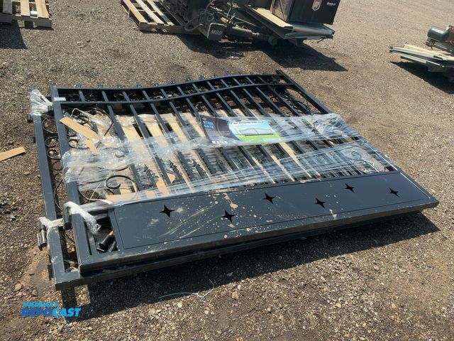 Lot 2-40446 - New Chery Industrial 16' Bi-Parting Gate, each section of gate measures approx. 94-1/2" wide x 90-3/...