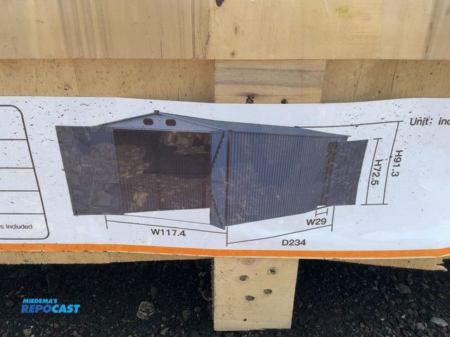 Lot 2-40956 - New Chery Industrial 10’ x 20’ Single Garage Metal Shed, 120.5” wide x 238.6” deep x 91.3” tall over...
