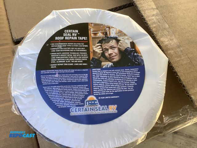 Lot 2-34843 - Skid lot of Certain Seal CSB3.6mm50 RV Roof Repair tape. Black, 3” width by 0.6mm thickness
