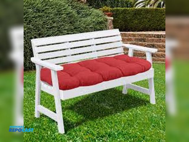 Lot 2-94696 - Box of 8 Red Tufted Loveseat Cushions- 19”x44”