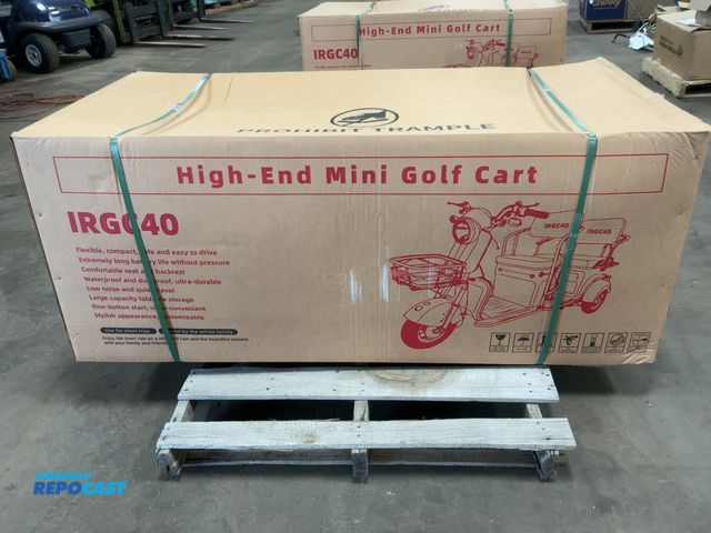 Lot 2-43495 - New SDLANCH IRGC40 3-Wheel Mini Electric Golf Cart / Scooter, 60 Volt, 600 Watt Motor, Three Speed, ...